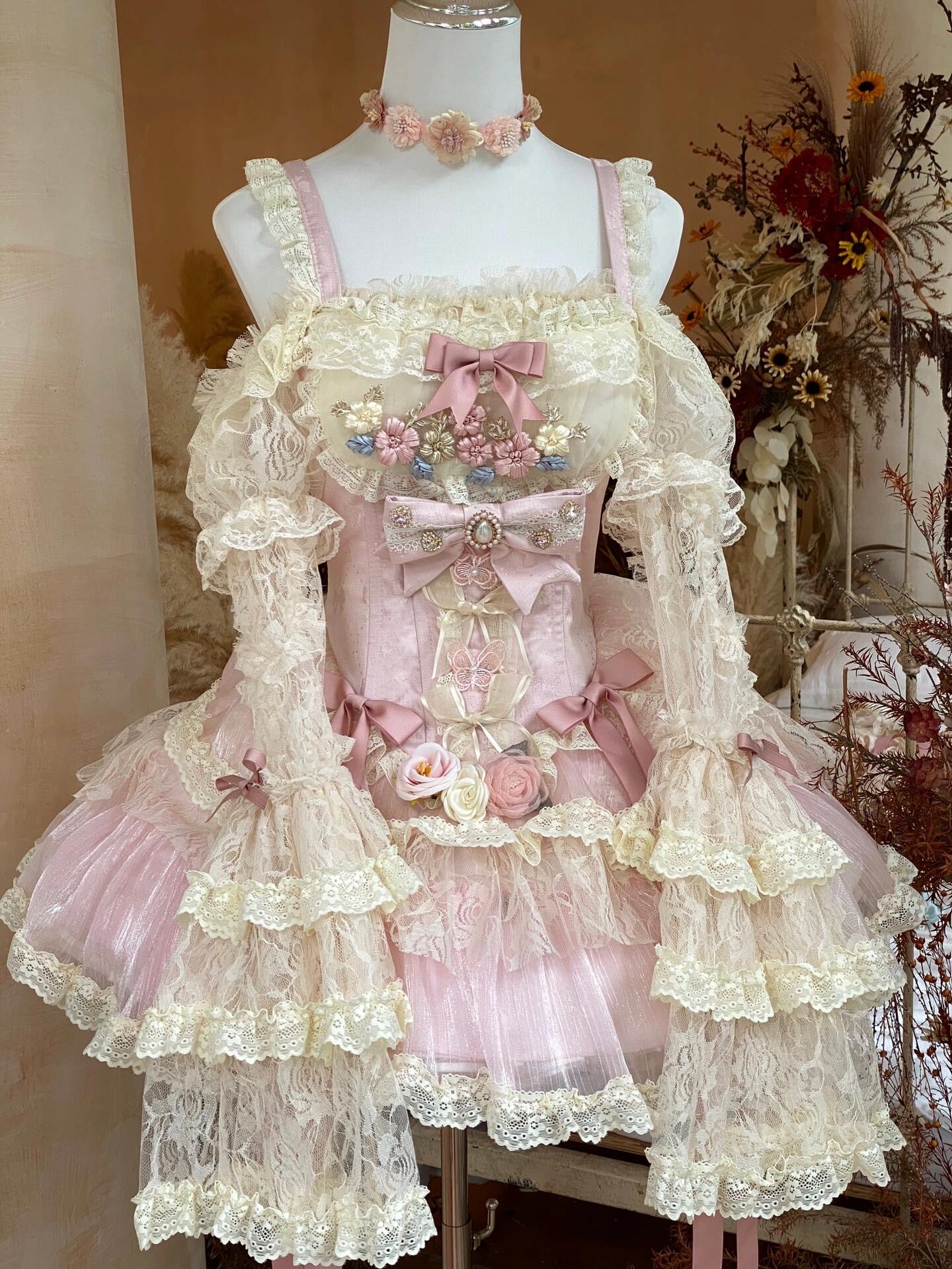 Blossoming Love Lace Rococo Fairy Dress