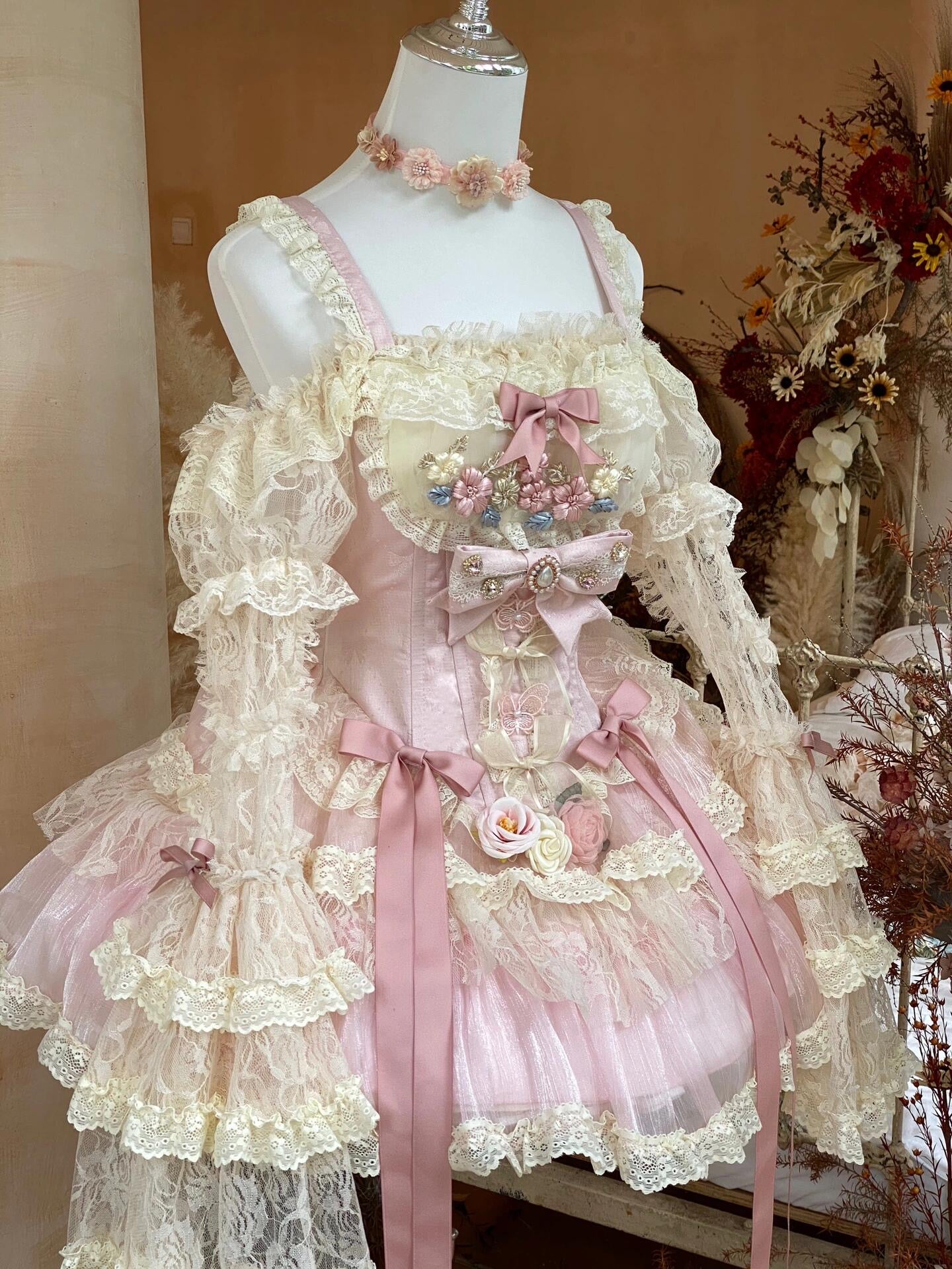 Blossoming Love Lace Rococo Fairy Dress