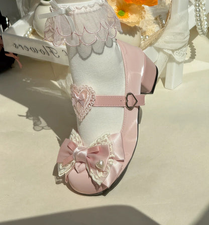 ♡ Cream Sweetheart ♡ - Round Toe Maryjanes