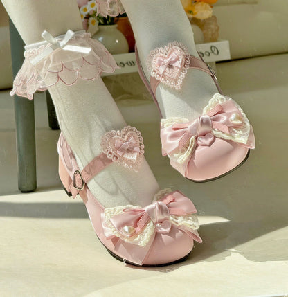 ♡ Cream Sweetheart ♡ - Round Toe Maryjanes