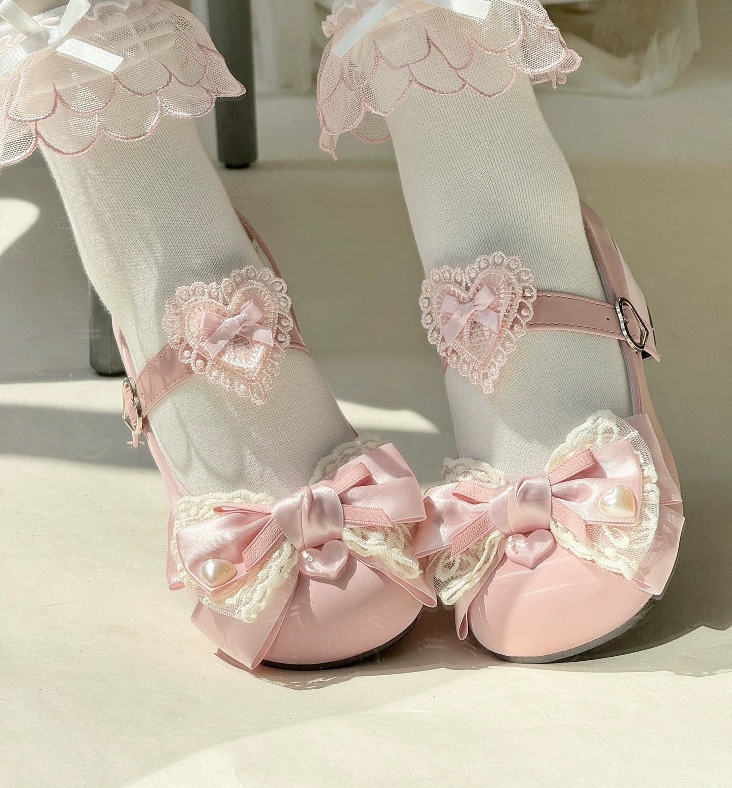 ♡ Cream Sweetheart ♡ - Round Toe Maryjanes