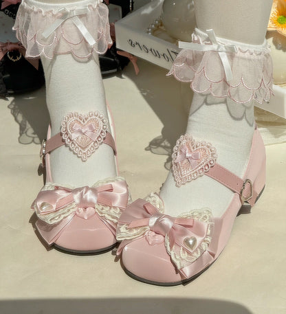 ♡ Cream Sweetheart ♡ - Round Toe Maryjanes