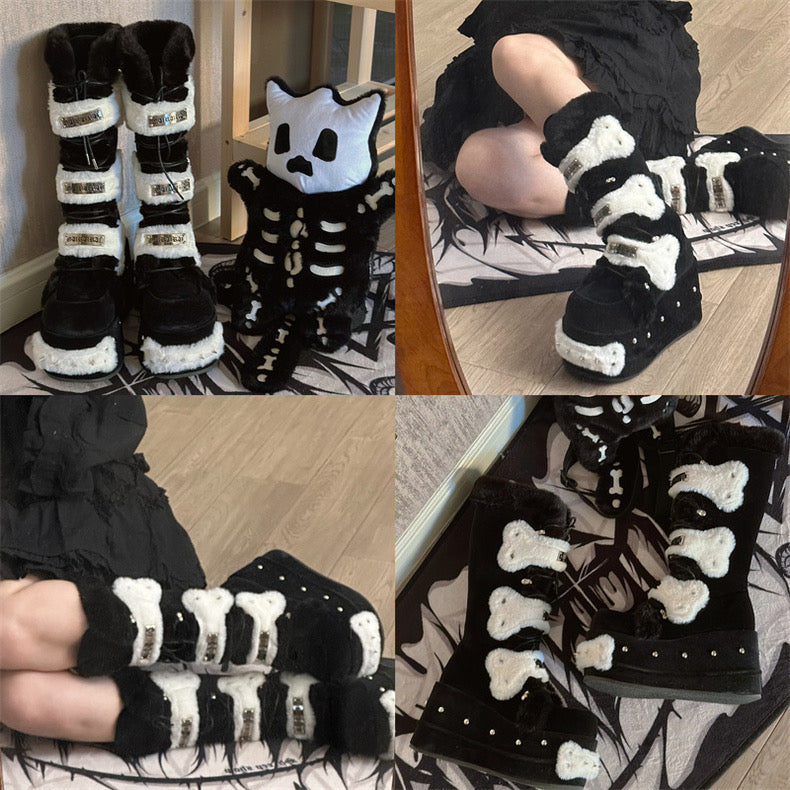 ♡ Melting Bones ♡ - Y2K Chunky Boots