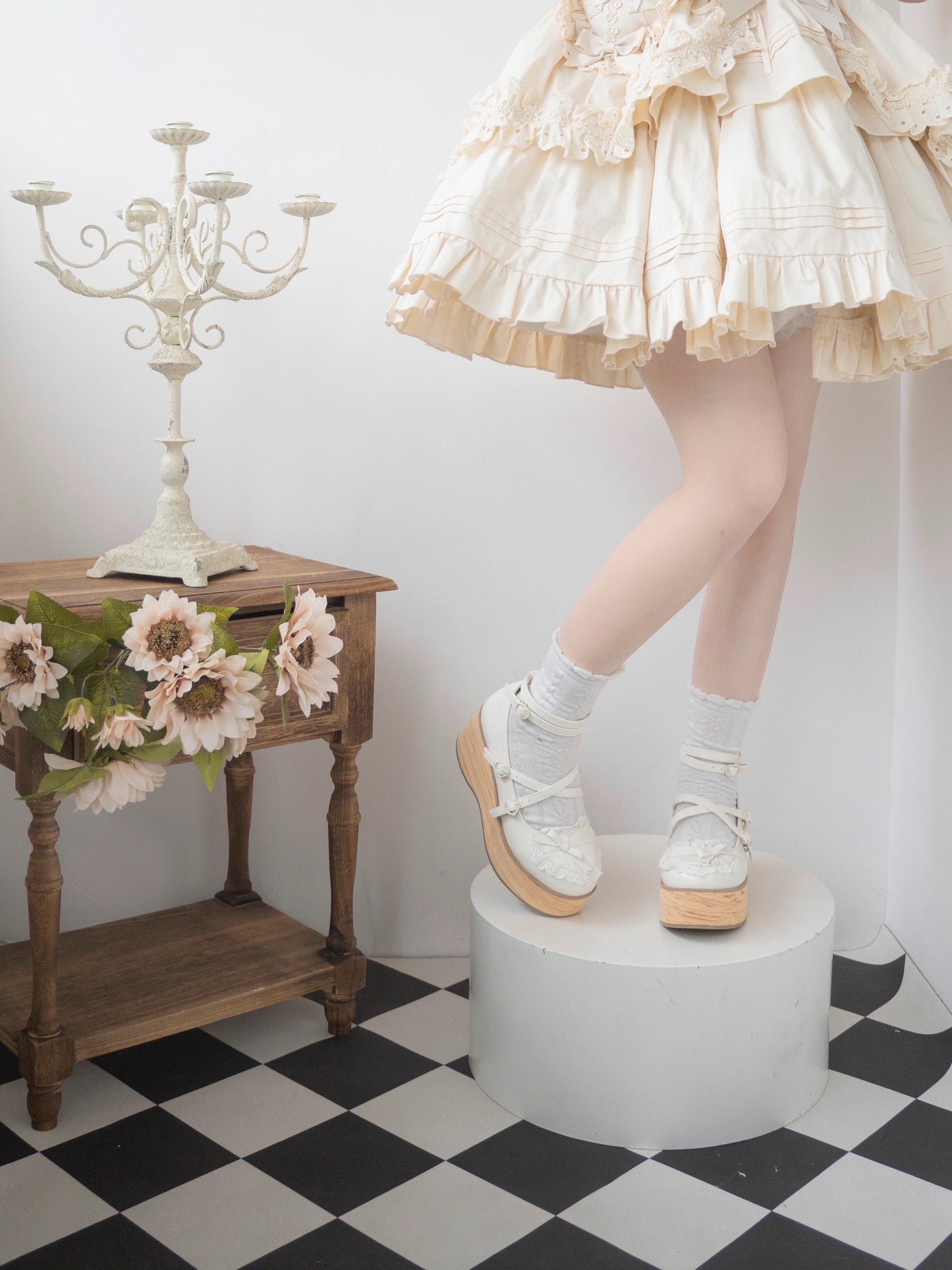 ♡ Vintage Cream Cake ♡ - Mid-Heel/Platform Shoes