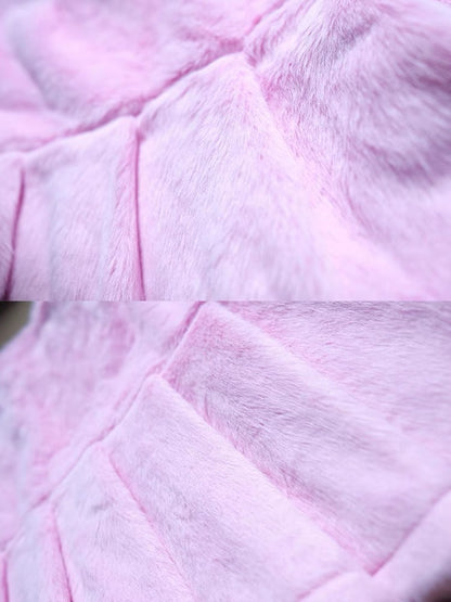 ♡ Розовая плюшевая мини-юбка со складками ♡