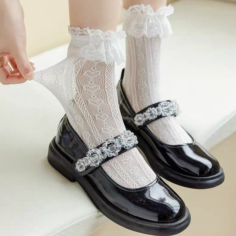 ♡ Lolita Heart Lace Socks ♡