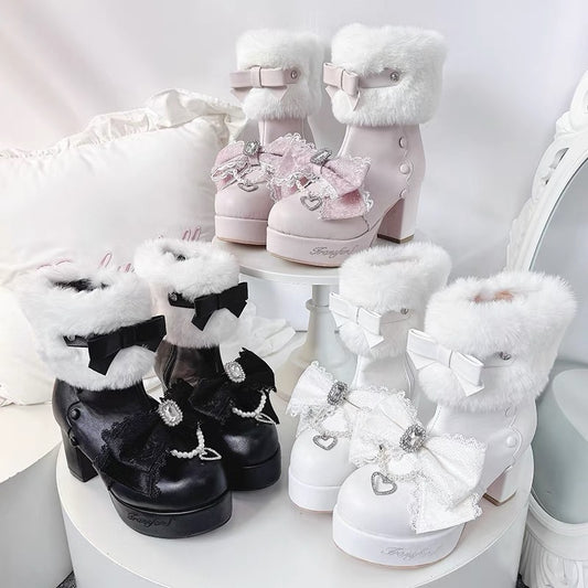 ♡ Snow Sakura ♡ - Ankle Boots