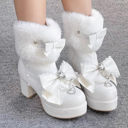 ♡ Snow Sakura ♡ - Ankle Boots