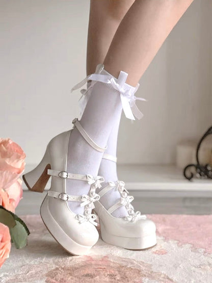 ♡ Серенада ♡ - Высокие каблуки с бантом