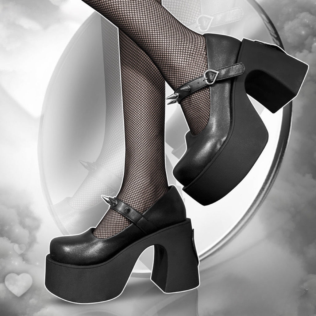 ♡ Heart Mirror ♡ - Dolly Platform Shoes