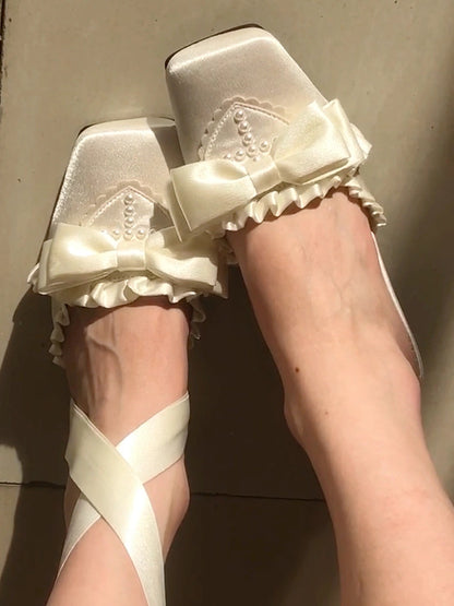 ♡ Siren Melody ♡ - Lace-Up Mules