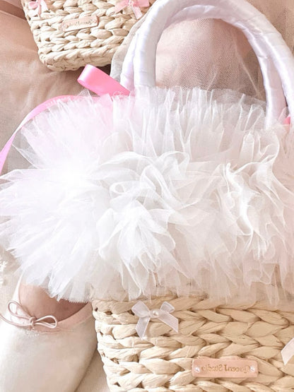 ♡ Fairy Floss ♡ - Ballet Ruffle Straw Bag