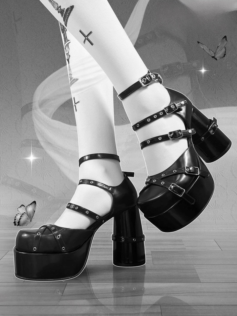 ♡ Sin and Love ♡ - Goth Platform Shoes