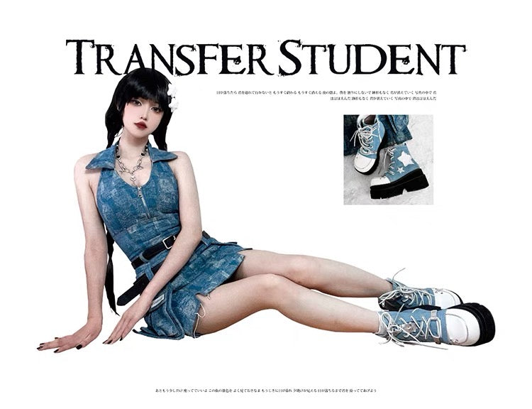 ♡ Transfer Student ♡ - Canvas Platform Bootie