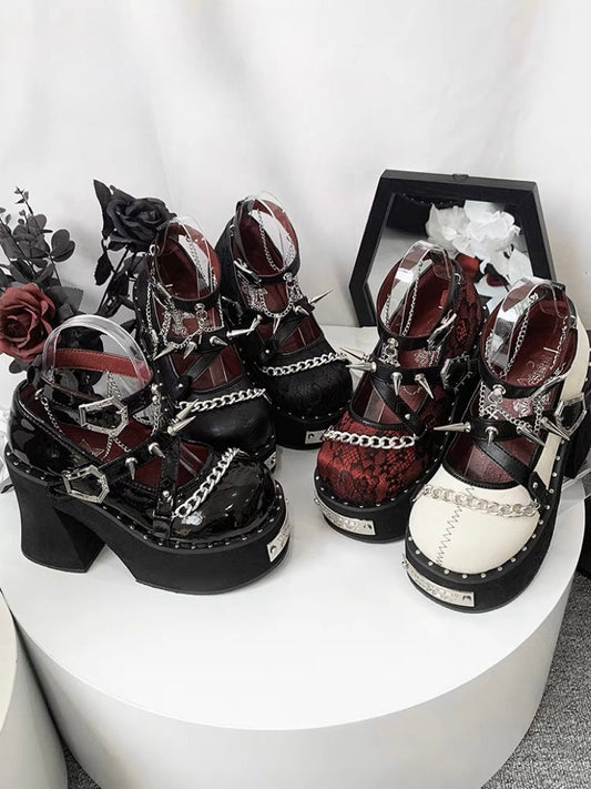 ♡ Dark Rose Witch ♡ - Dolly Platform Shoes