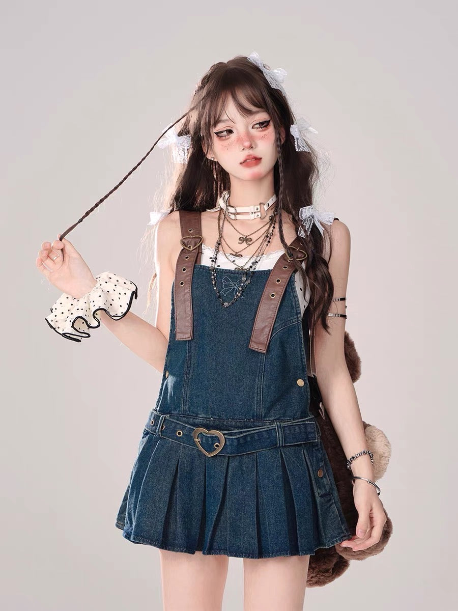 Heartfelt Summer Denim Overall Dress