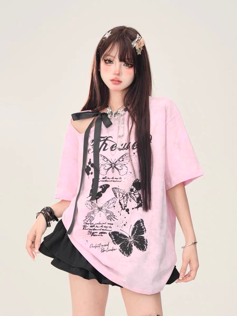 Dream Fantasy Off-Shoulder Loose T-Shirt