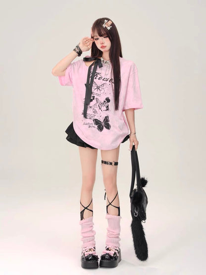 Dream Fantasy Off-Shoulder Loose T-Shirt