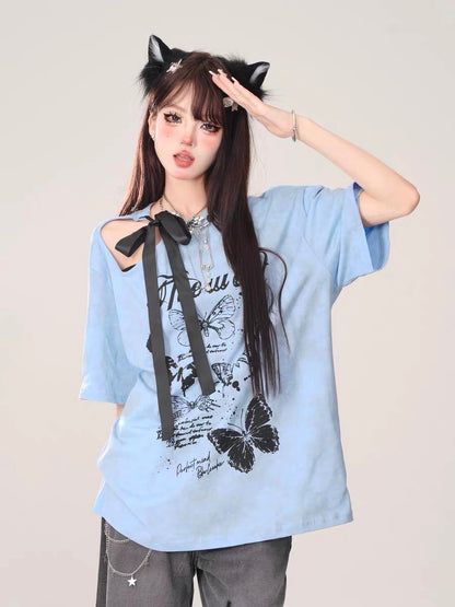 Dream Fantasy Off-Shoulder Loose T-Shirt