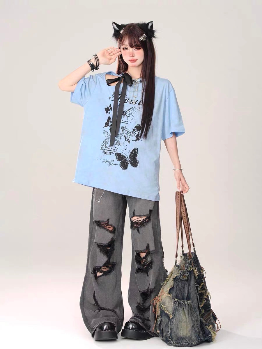 Dream Fantasy Off-Shoulder Loose T-Shirt