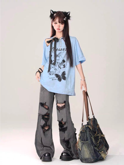 Dream Fantasy Off-Shoulder Loose T-Shirt