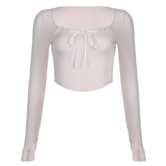 Coquette Baby Bow Pink Top