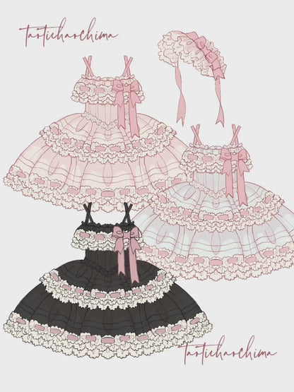 Pink Lace Marie Antoinette Style Short Dress