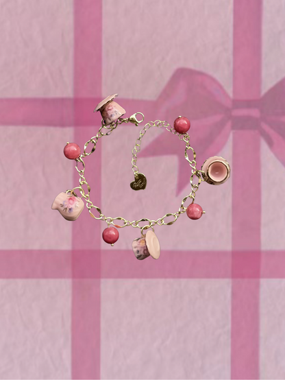 ♡ Garden Tea Party ♡ - Vintage Teacup Necklace/Bracelet